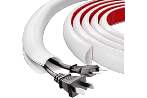 1m Kabelkanal Weiß Selbstklebend,Flexibler Silikon Halbrund Kabelkanäle,Kabelabdeckung Cable Hider,Kabelschacht zum Verstecken für 2-3 Kabeln geeignet für Zuhause oder Büro (27×15 mm)