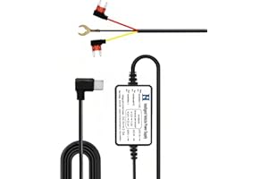 KNOCERY Dash Cam Hardwire Kit, Chargeur de Dash Camera Voiture, USB-C Cordon d'alimentation pour Chargeur de caméra de Tableau de Bord de Voiture 12V-24V à 5V/2.5A, 3,5 Mètres Voiture Recharge Kit