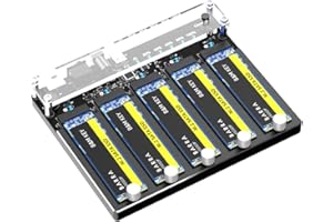 AODUKE All aluminum alloy 5Bay M.2 SATA SSD to USB3.10 Clone Docking Station,External Hard Drive Enclosure for M&B Key NGFF SSD Adapter, Support Offline Clone Data backup-AJM2SC5L