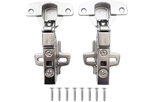 Hettich Sensys 8645i TH52 110 Grado Mezza Battuta Esterna Cerniere 9071206 con Chiusura Automatica Ammortizzatore per Mobili Cucina Gabinetto Cerniera Armadio Porta Chiusura Lenta 2 Pezzi