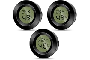Pixelure 3PCS Thermometer Hygrometer Innen Raumthermometer Mini LCD Digital Temperatur und Luftfeuchtigkeitsmesser innen Thermometer Zimmerhygrometer für Babyzimmer Arbeitszimmer Weinkeller