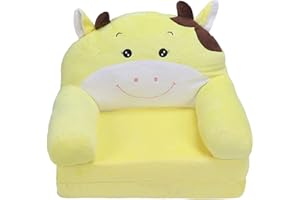 KEEBGYY Cartoon Foldable Kids Sofa, Plush Foldable Kids Sofa, Childrens 2 in 1 Flip Open Couch, Kids Sofa Backrest Armchair, Cute Cartoon Lazy Sofa Childrens Flip Open Sofa Bed for Living Room(2 Tiers)