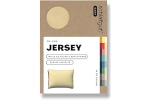 schlafgut Federa Easy Jersey 60x80 cm, in 100% cotone super soft, cerniera nascosta, ultra morbida e traspirante, certificazione Oeko-Tex, Yellow Mid