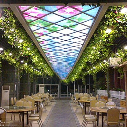 GEEDIAR 2 x Kunstpflanzen künstliche Girlande Efeurebe Blätter - 2