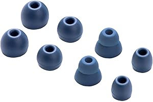 LUAKESA Replacement Eartips Silicone Earbuds Buds Set for Powerbeats Pro Beats Wireless Earphone Headphones,4 Pair (Navy)