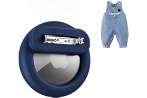 Dingfeiyu Airtag Holder Hidden, Custodia per localizzatore GPS nascosta, Custodia Airtag Nascosta con Spilla per bambini, anziani, animali domestici, zaini, bagagli (blu scuro)