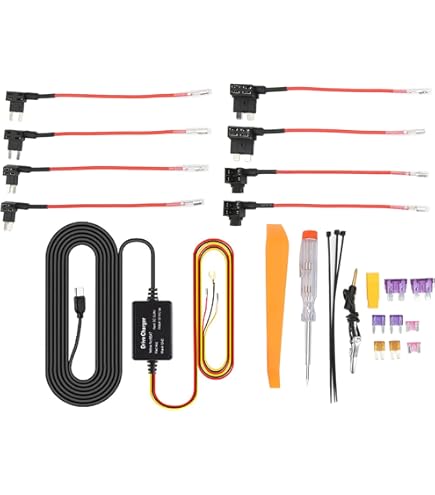 Dash Cam Hardwire Kit, hardwire Kit, Dash Cam, Mini Type-C Dashcam Hardwire Kit, 12V-24V tot 5V 3A, Auto Camera Charger Kabel Kit met onderspanningsbeveiliging, voor auto camera GPS
