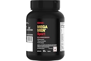 GNC Mega Men Sport Multivitamin for Men 60 Tablets 43 Premium Ingredients Boosts Muscle Performance Antioxidant Rich Supports Prostate Health Protects Heart & Vision Formulated In USA