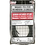 P 7940 Bulk Screen Spline, 0.185-In. Diameter, 25 ft., Black (1 Roll)