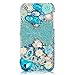 Produktbild Spritech (TM) 3D handgemachte Mode Frauen Ipod Touch 6 Fall Luxus voller Diamant-Design Bling Big Blue Rhinestonebowknot-Loverly Blumendekor freie harte Caver iPod Touch 6