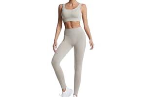 dohomiryo Ensemble De Vêtements De Sport Femme 2 Pièces Survêtements Ensembles Soutien-Gorge Sport Legging de Yoga Sportswear Fitness Ensembles D'entraînement Tenues de Sport