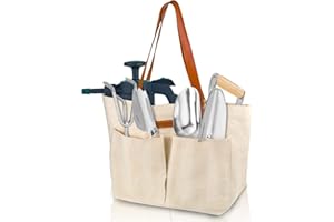 BERRY&BIRD Berry & Bird Canvas Garten Werkzeugtasche, 55cm, Garten Werkzeug Aufbewahrungstasche, Gartengeräte Garten Zubehör Mehrzweck Tasche, Gartengerätetasche mit Taschen, Unisex