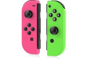 Generico L/R Switch Joycons Controller Sostituzi Lavoro con Switch/Lite/OLED Console, Doppia vibrazione, Giroscopico a 6 assi, Sveglia, Controlli del movimento-Pink