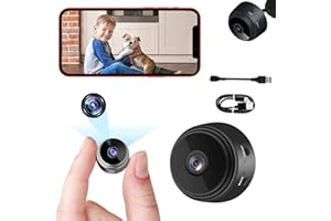 Shinehalo Wireless WiFi Camera with Motion Detection Night Vision HD 1080P, Nanny Cam for Home Security, Surveillance Camera Tiny Portable Baby Monitor for Home Indoor