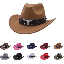 Chapeau De Cowboy Accessoire De Déguisement à Large Bord Chapeau De Cowgirl Western Sauvage