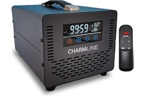CHARMLINE Generador de ozono inteligente 40000mg/h, para eliminar olores en habitación, coche, área de mascotas y sótano, ozono hogar purificador, máquina ozono con control remoto, cubre hasta 500㎡, negro