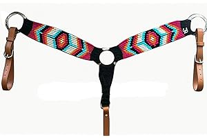 Cheval's International Wool Western Collier de poitrine en mohair pour équipement d'équitation et accessoires de collier de cheval (CM-16 - complète)