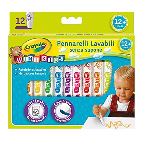 Crayola Mini Kids Loisirs Cratifs 12 feutres lavables ds 1 an