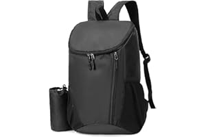 YOODI Bagage Cabine 40x20x25 Ryanair, Sac à Dos Pliable Ultra Léger Sac à Dos de Voyage Étanche Sac à Dos de Randonnée Sac à Main avec 3D Air Mesh Sac à Dos de Cyclisme, 20L Noir