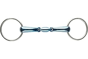 JP Korsteel Blue Steel Oval Link Loose Ring Snaffle Bit, 5.5"