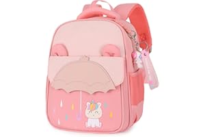 Amythe Plecak dziecięcy dla dziewcząt, plecak do przedszkola, lekki, wodoszczelny, wysokiej jakości, słodki plecak do przedszkola, do szkoły lub zabawy