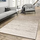 Florhöhe: ca. 9 mm T&T Design Teppich für das Wohnzimmer Farbverlauf Modern Creme Beige, Größe:160x230 cm