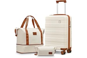 imiomo 3 Piece Luggage Sets,Suitcase with Spinner Wheels,Luggage Set Clearance for Women, Lightweight Rolling Hardside Travel Luggage with TSA Lock