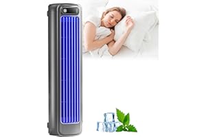 HItianya Sherum Cooling Ace, Mobile Air Conditioner with 3 Speeds, Quiet Desktop Tower Fan, 3D Circulation Wind Air Cooler for Bedroom, Office (Blue)