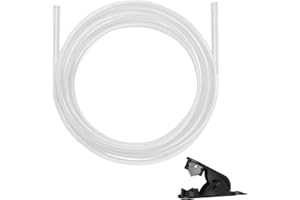 LUMANIOUS PTFE Teflon tubing 16.5ft 5m with Cutter, 2mm ID X 4mm OD 3D Printer Hose, Food Grade High Temperature Tube Pipe for Most 1.75mm Filament PLA ABS 3D Printer(White)