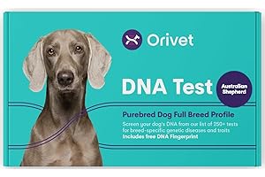 ORIVET Dog DNA Test Kit - Australian Shepherd Full Breed Profile | Puppy Testing Against 250+ Medical Health Risks & Traits | Genetic Fingerprint | At Home Cheek Swab