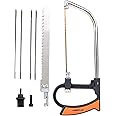 NityaEcommerce 9 in 1 Multi-functional Magic bow Saw with 5 Saw Blades Hand Kit Set For Woodworking Tool, Corded