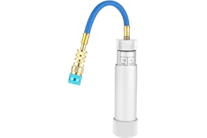 SURIEEN AC Oil Injector Kit with R134A Snap Quick Coupler R-134a R410a R22 R12 System, 2 OZ Refrigerant Hand Turn Screw-in Type 1/4 SAE Scale