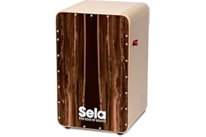 Sela SE 106 CaSela Pro Dark Nut Snare Cajon - mit On/Off-Mechanik, spielfertig aufgebaut