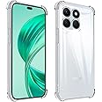 Zubitech Case for Honor X8b Soft Silicone Case, Lightweight Protective Cover Smooth Finish Camera Protective Shock Absorbant Stylish Case for Men Women Compatible with Honor X8b (Clear)