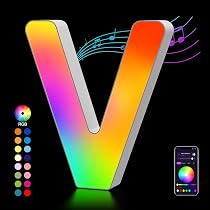 Lettres Lumineuses LED RGB - Alphabet A-Z Contrôle APP - Déco USB Pour Anniversaire, Mariage, Fête - Modèle L