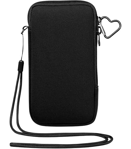 MyGadget Custodia Da Cintura Per Telefono Fino A 7 Pollici - Porta Cellulare Orizzontale E Verticale Con Moschettone E Velcro - Nero