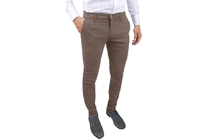 EVOGA Pantaloni Uomo Slim Fit Invernali Alta Sartoria Chino's Eleganti Casual