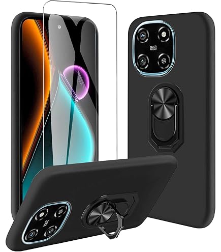 Housse De Protection Oukitel C15 Pro+, Coque Silicone Antichoc, Bumper Noir, K-S-Trade