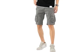 TONY BACKER Pantaloncini Cargo Uomo Shorts Vintage Cotone Multi-Tasca Estate Pantaloni Corti Cargo G6581