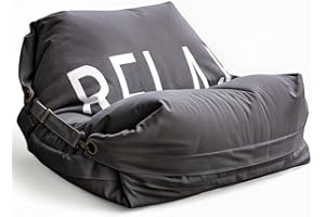 Aiire Sillón Puff Gigante de Diseño - [180x140] Sofa Puf con Relleno Incluido XXL - Bean Bag Chair Salon para Jóvenes y Adultos Moderno - Lavable y Desenfundable - Cojin de Suelo Grande Relax Gris