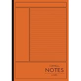 Cornell Notes Lined: B5 Notebook | 108 Lined Ruled Pages with Cornell Layout and Contents | Softcover Journal Planner Study B
