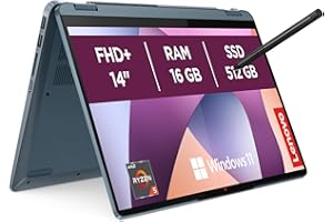 Lenovo IdeaPad Flex 5 Notebook 14" Display WUXGA (1920x1200) IPS, AMD Ryzen 5 7430U, RAM 16GB, 512GB SSD, Windows 11 Home, Digital Pen inclusa - Stone Blue