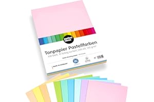 ‎PERFECT IDEAZ perfect ideaz • 100 Blatt Ton-Papier A4, 10 Pastell-Farben, 130 g/m², MADE IN GERMANY