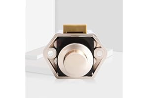 cailiya Push Lock, Serratura a Scatto con Pulsante di Chiusura, Pomello in Lega di Zinco, per Porte Armadi Cassetti Camper Caravan ECC - Nichel Perlato