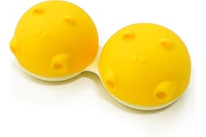 SPORTS WORLD VISION 1PC Estuche para Lentes De Contacto con Diseño De Hipopótamo Amarillo de | Caja contenedora con diseño de Animales | Caja Ligera y portátil para Guardar Lentes
