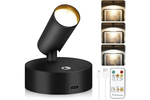 Wireless Spot Lights Indoor, Rechargeable Uplighting Indoor With Timer＆Dimmable, 3Cct Tree Battery Operated, Led Spotlight Accent Up For Plant, Artwork, Plant - Black