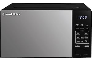 Russell Hobbs Touch Control Digital Solo Microwave 20L 800W in Black with 10 Power Levels, 6 Auto Cook Menus, Defrost Control, Clock & Timer RHMT2005B