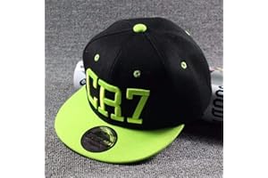 AJSJ Fashion Children Soccer Star Ronaldo Cr7 Embroidery Kids Baseball Cap Boys Girls Sports Hiphop Caps Gorras,Green