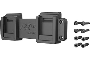 WORX Soporte de pared WA1014 para baterías Worx Powershare, doble puerto, ideal para guardar sus baterías en su taller o garaje, fijación simple y robusta, diseño ligero y compacto