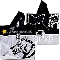 Accappatoio Ufficiale AC Milan Per Bambini - Rosso Nero, Cotone, Con Cappuccio, Taglia 8-10 Anni - Foto 4